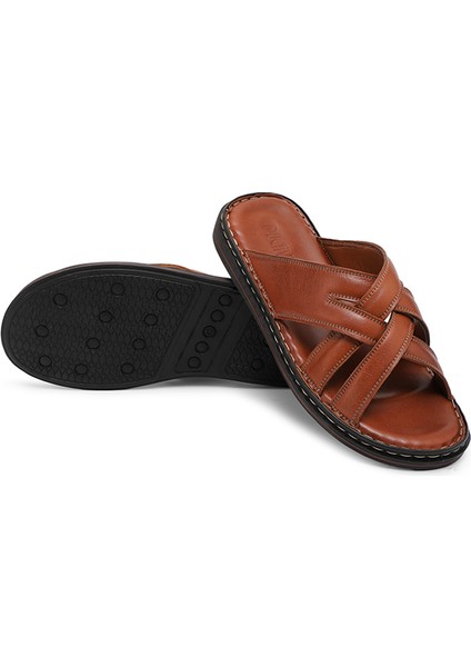 Melentias Deri Erkek Terliği, Deri Terlik, Ortopedik Taban Terlik, Deri Terlik fiyatları