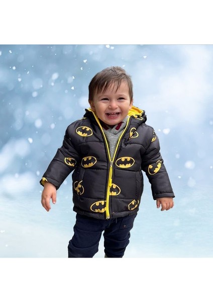 Şişme Unisex Çocuk Montu Içi Polarlı Kalın Su Geçirmez Kapüşonlu Baskılı Kışlık Şişme Mont fiyatları