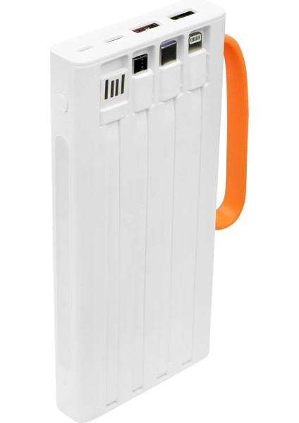 QC10 10.000 Mah Pd 22.5W Dahili Kablolu Hızlı Şarj LED Fener Powerbank
