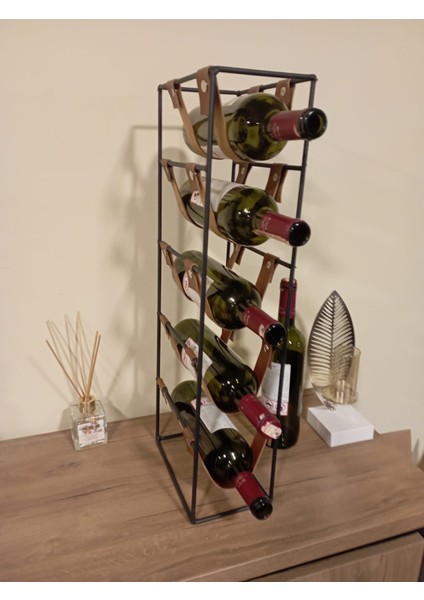 Wine Rack Drink Stand 5 Li Şaraplık Dekoratif Metal Şaraplık Standı