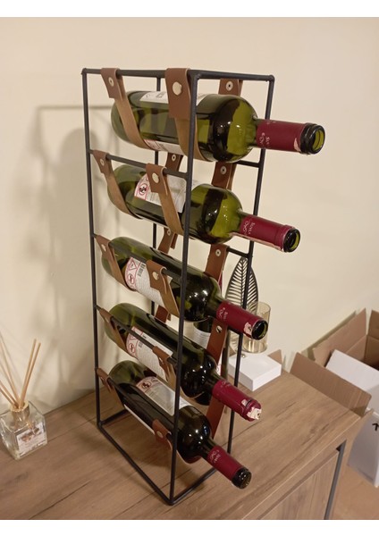 Wine Rack Drink Stand 5 Li Şaraplık Dekoratif Metal Şaraplık Standı