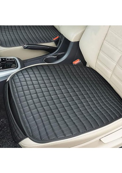 Ön Arka Araba Koltuk Minder Deri Siyah Oto Koltuk Minderi 3'lü Oturak Örtüsü fiyatları