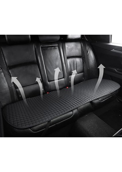 Ön Arka Araba Koltuk Minder Deri Siyah Oto Koltuk Minderi 3'lü Oturak Örtüsü fırsatları