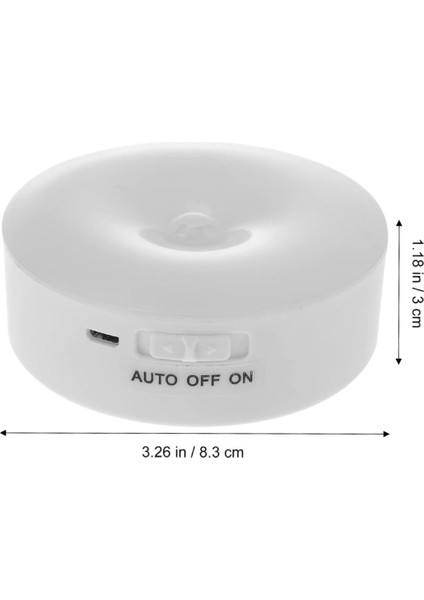 Şarjlı Hareket Sensörlü Gece LED Lambası Sarı Işık Dolap, Mutfak, Merdiven,koridor, Bebek Odası Işık