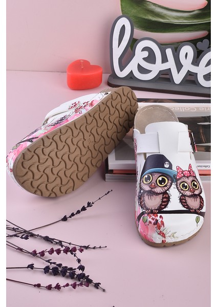 8088 Kardeş Baykuşlar Baskılı Konfort Sabo Terlik fiyatları