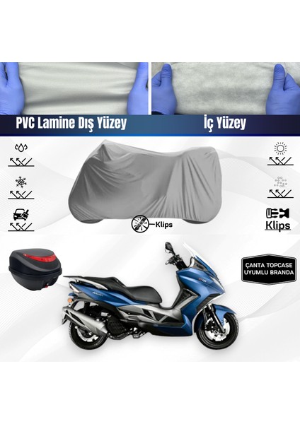 Ultra Shop Arora Gt 125 Motosiklet Branda Top Case Çanta Uyumlu Su Geçirmez Motor Branda