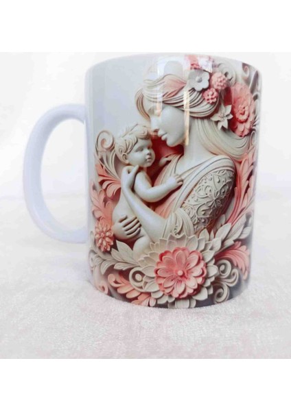 Mugs And Love Annem Annelere Özel 3D Baskı Büyük Boy Kupa