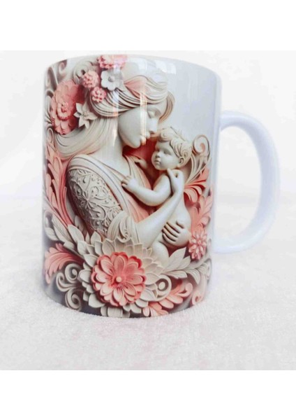 Mugs And Love Annem Annelere Özel 3D Baskı Büyük Boy Kupa