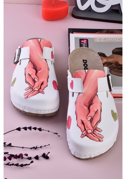 8084 El Ele Baskılı Konfort Sabo Terlik modelleri