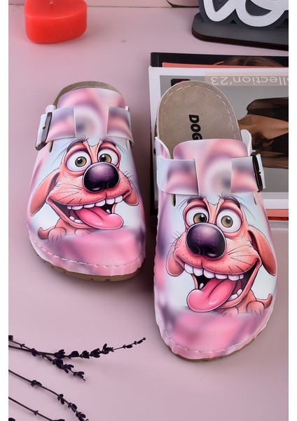 8071 Mutlu Köpek Baskılı Konfort Sabo Terlik fırsatları