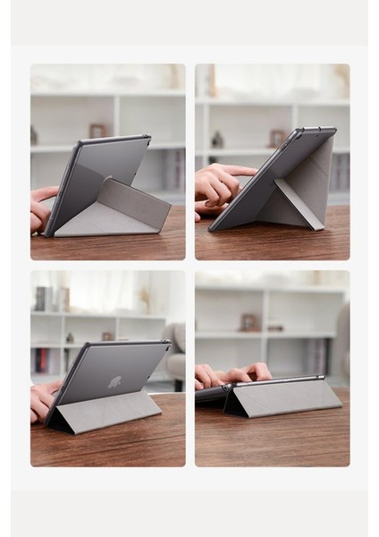 Apple iPad Air 10.9 2022 5.Nesil Uyumlu Kılıf Kalemlikli Katlanabilen Standlı Akıllı Tablet Kılıfı indirimleri