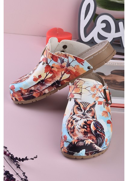 8075 Baykuş Baskılı Konfort Sabo Terlik fiyatları