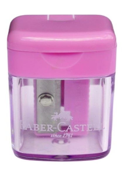 Faber Castell Tek Gözlü Mini Box Kalemtıraş Pastel Pembe