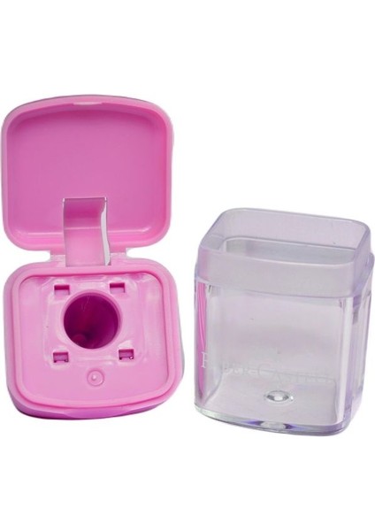 Faber Castell Tek Gözlü Mini Box Kalemtıraş Pastel Pembe modelleri