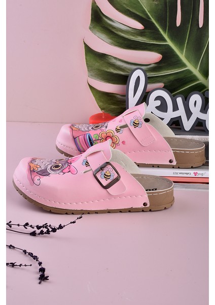 8068 Kurdeleli Baykuş Temalı Konfort Sabo Terlik