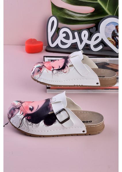 8076 Göz Kırpan Kız Baskılı Konfort Sabo Terlik fiyatları