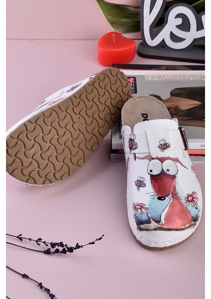 8069 Şaşkın Köpek Baskılı Konfort Sabo Terlik fiyatları