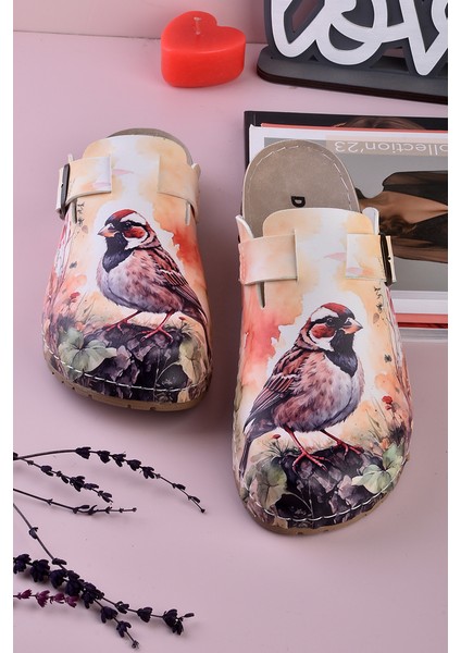 8080 Kuş Baskılı Konfort Sabo Terlik fırsatları