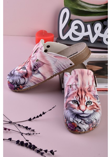 8079 Maine Coon Kedi Baskılı Konfort Sabo Terlik fiyatları