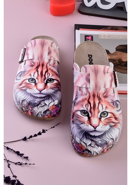 8079 Maine Coon Kedi Baskılı Konfort Sabo Terlik fırsatları