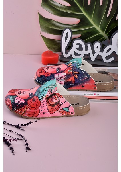 8070 Mavi Gözlü Kız Baskılı Konfort Sabo Terlik fiyatları