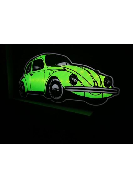 Vosvos Araba LED Lightbox Masa Lambası Yeşil