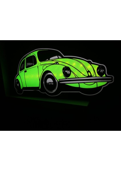 Vosvos Araba LED Lightbox Masa Lambası Yeşil