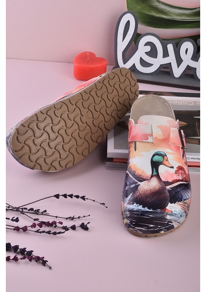 8083 Ördek Baskılı Konfort Sabo Terlik