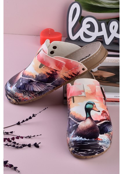 8083 Ördek Baskılı Konfort Sabo Terlik modelleri