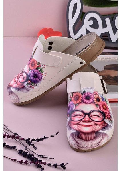 8066 Mutlu Kadın Baskılı Konfort Sabo Terlik fiyatları