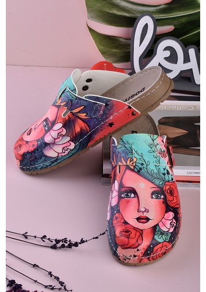 8070 Mavi Gözlü Kız Baskılı Konfort Sabo Terlik fiyatları