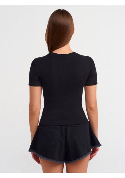 30749 Cep Detaylı T-Shirt-Siyah fiyatları
