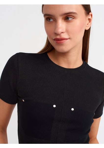 30749 Cep Detaylı T-Shirt-Siyah fırsatları