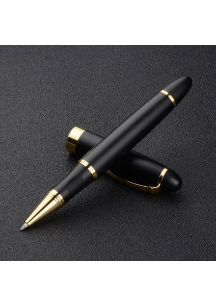 Kişiye Özel Yüksek Kaliteli Siyah Tükenmez Kalem Metal Imza Kalemi Rollerball Kalemler fırsatları