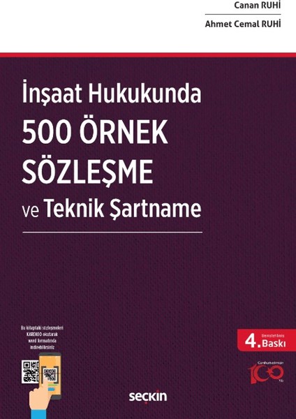 İnşaat Hukukunda 500 Örnek Sözleşme ve Teknik Şartname