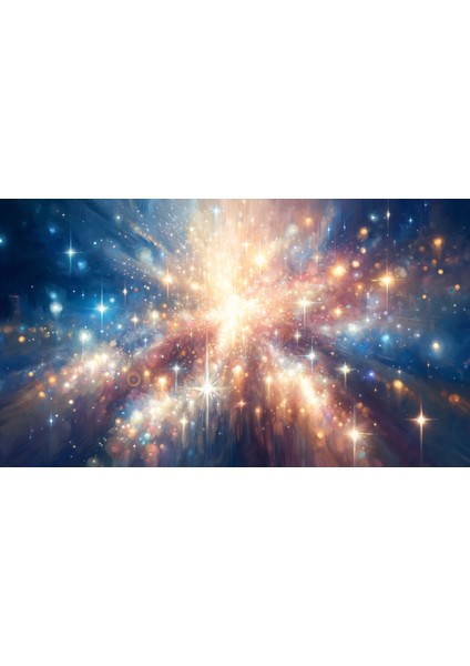 Büyüleyici Işıltılı Galaksi Arkaplan 200 x 150 cm Fon Duvar Örtüsü