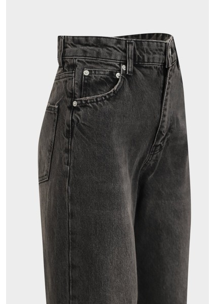 High Waist Wed Leg Kar Yıkama Geniş Paça Dikişsiz Jean fiyatları