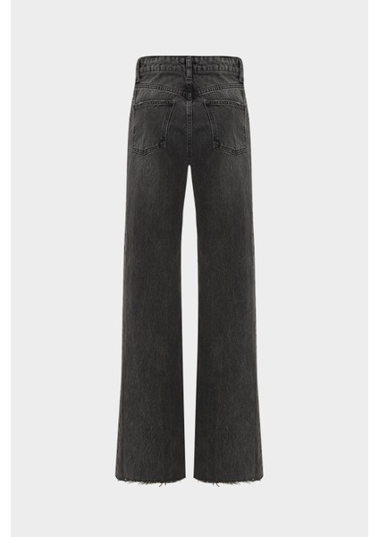 High Waist Wed Leg Kar Yıkama Geniş Paça Dikişsiz Jean modelleri