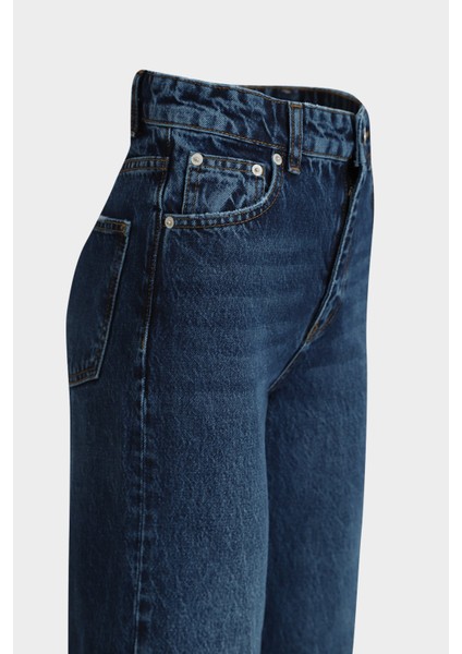 High Waist Wed Leg Kar Yıkama Geniş Paça Dikişsiz Jean modelleri