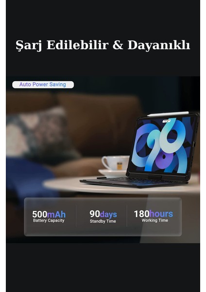 iPad Air (4. Nesil) Klavyeli Kılıf A2316 - A2324 - A2325 - 2072 fırsatları