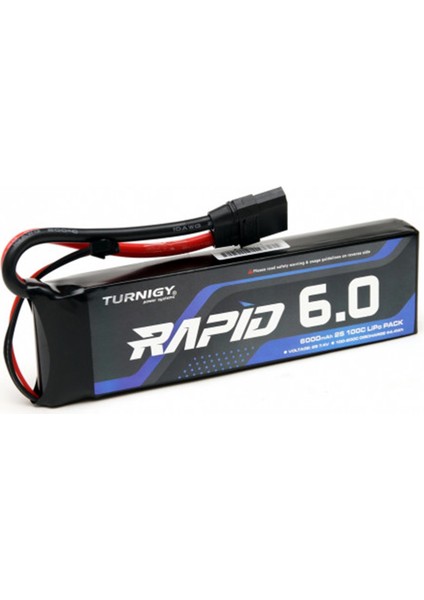 Alfamodels Turnigy Rapid 6000MAH 2s (7.4V) 100C Lipo Batarya