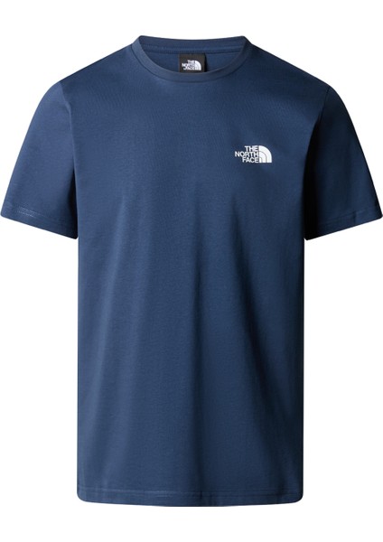 The North Face Lacivert Erkek Bisiklet Yaka Baskılı T-Shirt NF0A89538K21_M S/s Nse Graphıc Tee