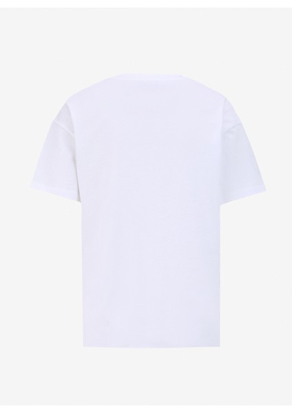 Beyaz Kadın Bisiklet Yaka Basic T-Shirt F4Sl-Tst0740 fiyatları