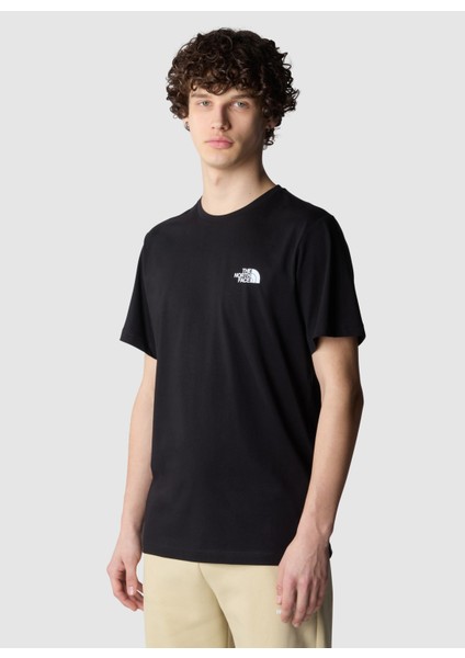 Siyah Erkek Bisiklet Yaka Baskılı T-Shirt NF0A894ZJK31_M Bıner Graphıc 4 Tee