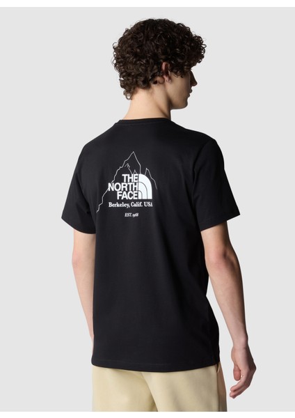 Siyah Erkek Bisiklet Yaka Baskılı T-Shirt NF0A894ZJK31_M Bıner Graphıc 4 Tee modelleri