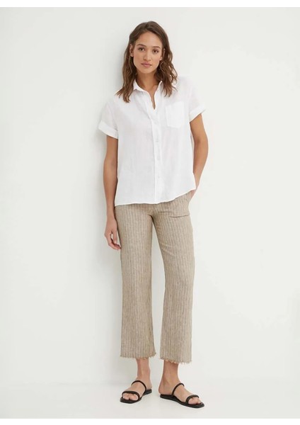 Yüksek Bel Straight Açık Kahve Kadın Pantolon 4NTHLF055 fiyatları