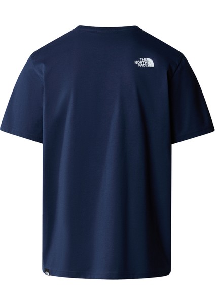 Lacivert Erkek Bisiklet Yaka Standart Fit Baskılı T-Shirt NF0A894X8K21_M Bıner Graphıc 1 Tee