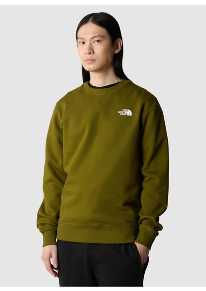 The North Face Yeşil Erkek Bisiklet Yaka Sweatshirt NF0A7X1IPIB1_M Sımple Dome Crew