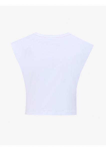 Bisiklet Yaka Düz Beyaz Kadın T-Shirt Spbf4Sl-Tst5577 fiyatları