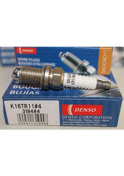 Denso K16TR11 Buji Corolla Uyumlu 1,3 1997-2000 Takim 4 Adet 504597554